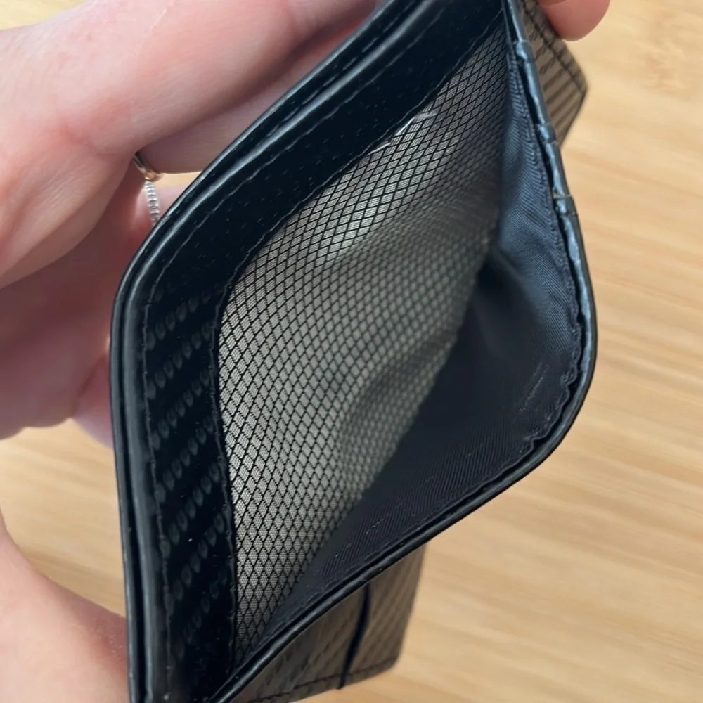 Brand New Montableu Handcrafted Card Holder Slim Front Pocket Wallet Black